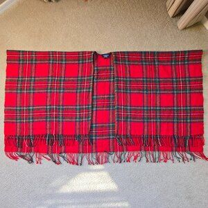 100% Lambswool Tartan wrap red plaid